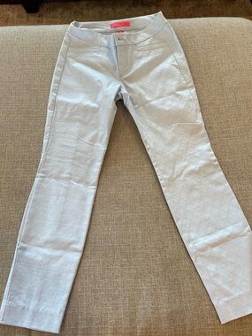 Lilly Pulitzer Kelly Textured Ankle Pants- light blue, size 00